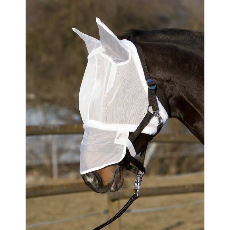 Pfiff Fly mask with ears - white Pfiff Fly mask with ears - white