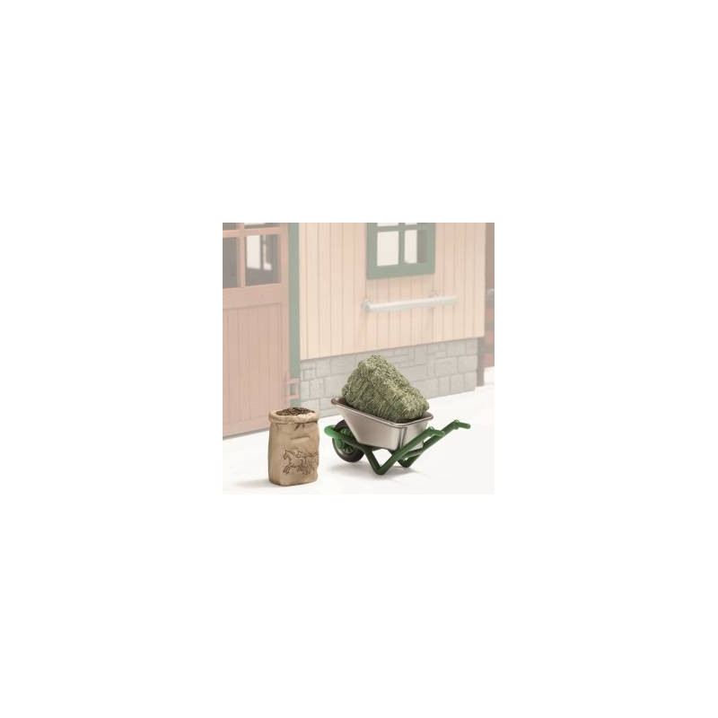 Schleich Samokolnica, seno in briketi