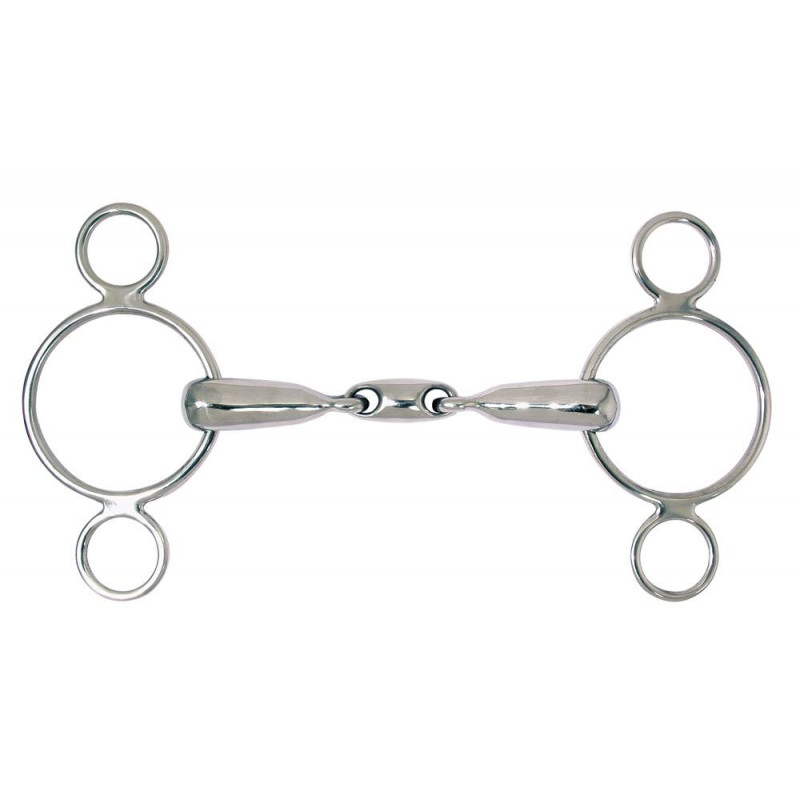 HAPPY MOUTH Three-Ring Snaffle Bit