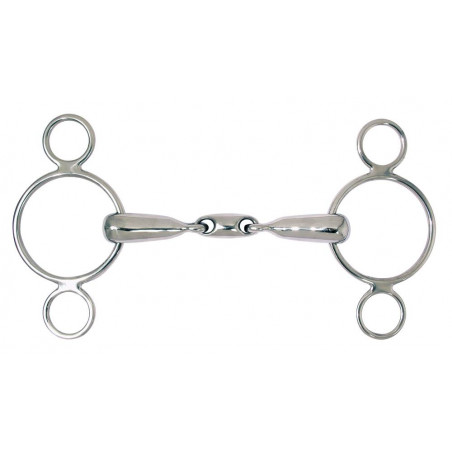 HAPPY MOUTH Three-Ring Snaffle Bit