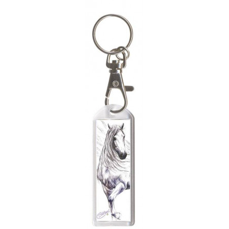 Key Chain with Carabine "Exclusive Pferdemotive" Caballo Iberico