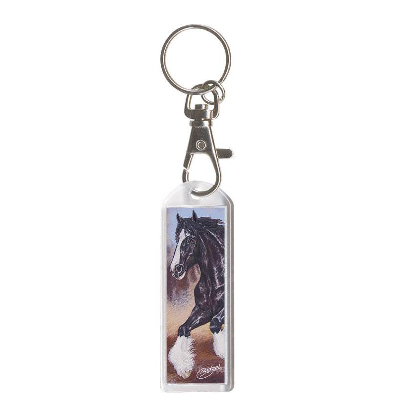Obesek za ključe s karabinom "Exclusive Pferdemotive" Shire Horse