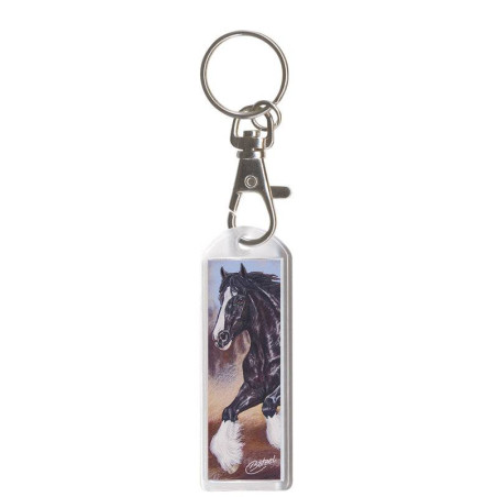Obesek za ključe s karabinom "Exclusive Pferdemotive" Shire Horse
