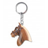 Handmade wooden key ring horse head