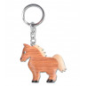 Handmade wooden key ring horse