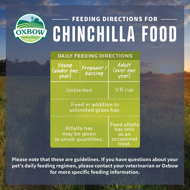Oxbow Chinchilla Food 1,36 kg - hrana za činčile